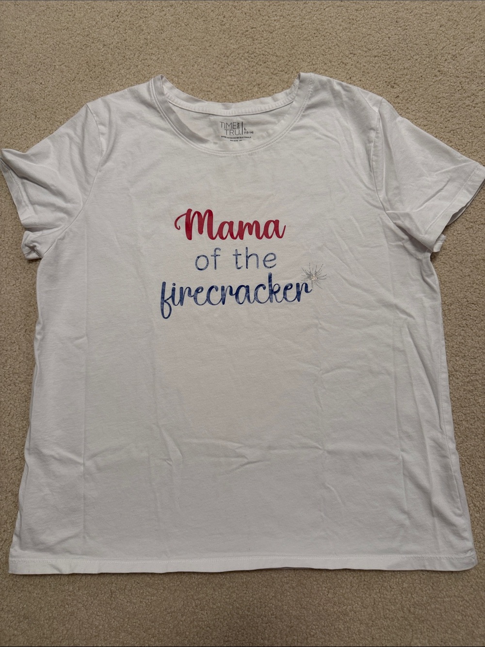 'Mama of the Firecracker' Graphic Tee - White